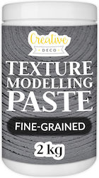 Creative Deco Feine Strukturpaste 2kg Dunkelgraue Feine Masse für Kunstprojekte Acrylmalerei Einfach Zu Verwenden Spachtel 3D Textur Effekte