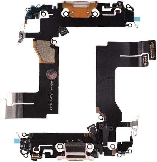 iPhone 13 Mini Cablu Flex Lightning Conector Încărcare + Port Audio + Microfon Roz 3p