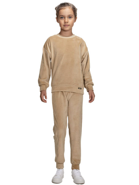 Joyce Kinder Sweatpants Set - Jogginganzug Beige