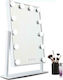 Makeup Mirror Tabletop with Light 35x45cm White
