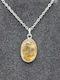 Silver Necklace Real Citrine & Steel Chain – Handmade Jewelry