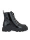 Anatomical Leather Kids Boots with Laces Black