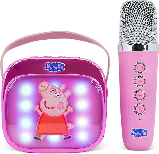 OTL Ηχείο Karaoke με Ασύρματο Μικρόφωνο και Εφέ Φωτισμού Peppa Pig ACC-1214 Ροζ