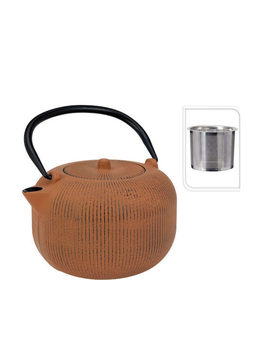 Excellent Houseware Τσαγιέρα με Φίλτρο Μαντεμένια Καφέ 1000ml