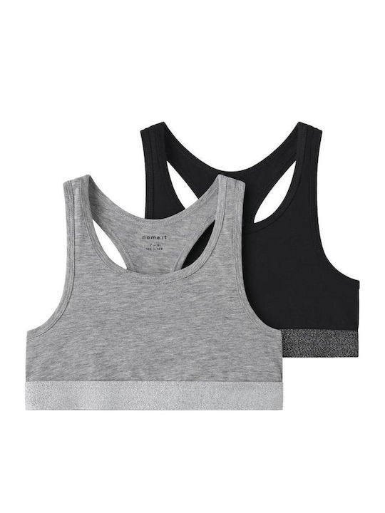 Name It Σετ Παιδικά Μπουστάκια Black, Grey 2τμχ