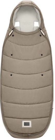 Cybex Platinum Waterproof Stroller Footmuff with Fleece Lining Cozy Beige