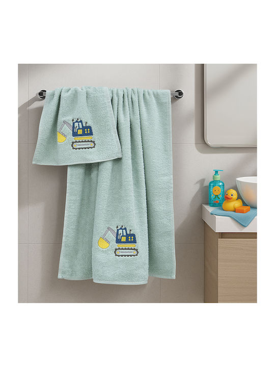 Lino Home Σετ Βρεφικές Πετσέτες 2τμχ Mint Βάρους 450gr/m²