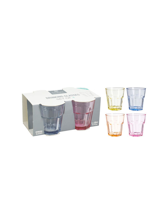 Excellent Houseware Σετ Ποτήρια Κοκτέιλ/Ποτού από Γυαλί 300ml 4τμχ