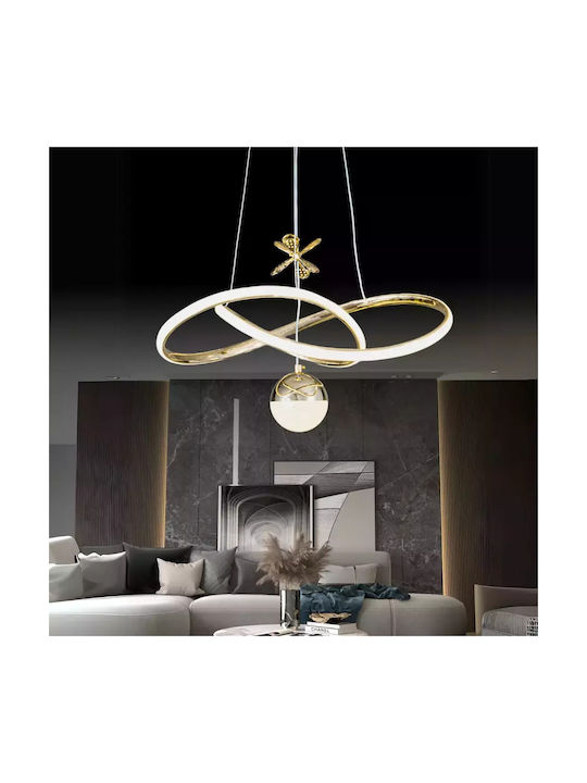 SteweHome Deckenleuchte Led Modern 3 Farben Gold Verzierung 60w-40 × 40 × 90 cm