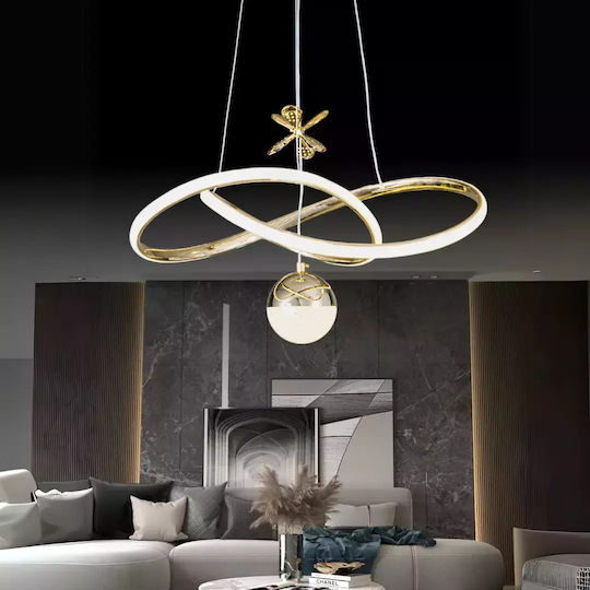 Modern LED Hanging Lamp 3 Colours Gold Design 60w 40 × 40 × 90 Cm