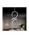 Black Pendant LED Light – Power White Light 25x70cm