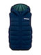 Kinder Freizeitjacke Ärmellos mit Kapuze Navy Blue