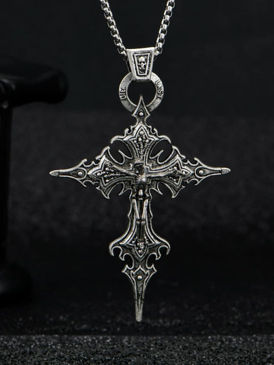 Silberner Kreuz mit Silberkette Gothic Design Silver Gothic Kreuz Silberkette Molfs Silberner Kreuz mit Silberkette Gothic Design Silver Gothic Kreuz Silberkette Molfs