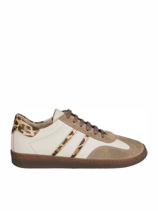 Ragazza Γυναικεία Ανατομικά Sneakers Μπεζ Λεοπαρ