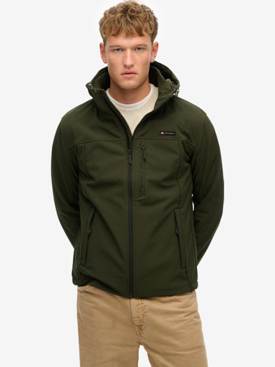 Trekker Χειμωνιάτικο Μπουφάν Softshell Αδιάβροχο και Αντιανεμικό Olive