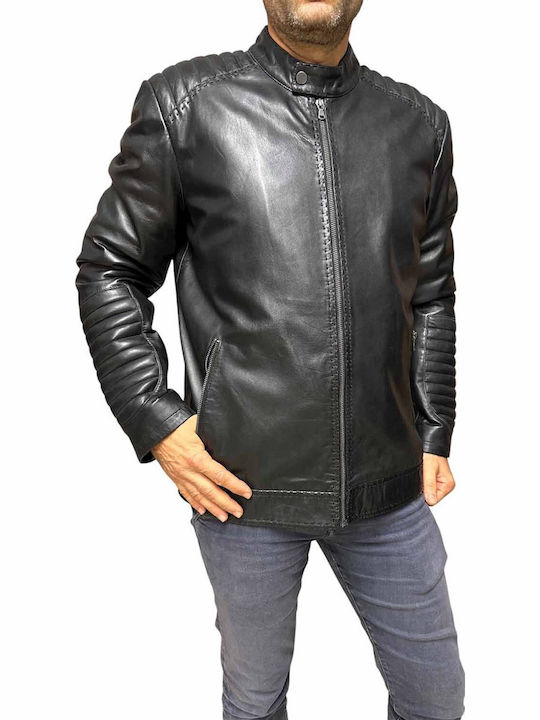 Leather Jacket Biker Black
