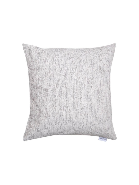 Anna Riska Μαξιλάρι Καναπέ από 100% Βαμβάκι Ivory 55x55εκ.