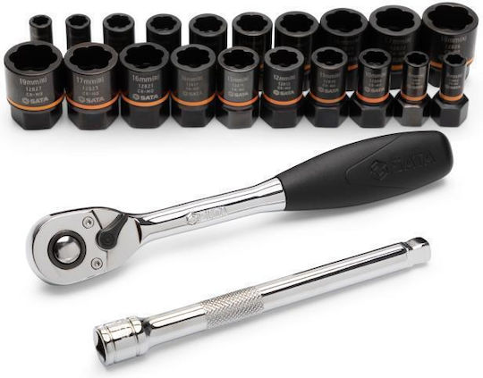 Sata Set Ratchet 1\4" & 3\8" 23pcs