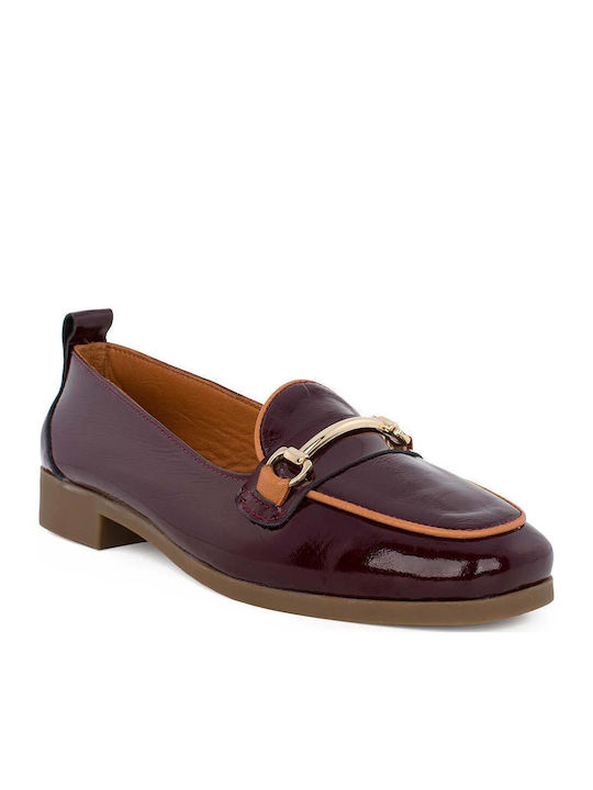 Pyramis Leather Women's Moccasins in Burgundy C...
