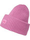 Beanie Unisex Σκούφος με Rib Πλέξη σε Ροζ χρώμα