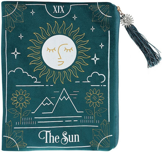 Thēkē Veloudíni Kártes Taráō & Polýtīmous Líthous Sun Tarot Bag