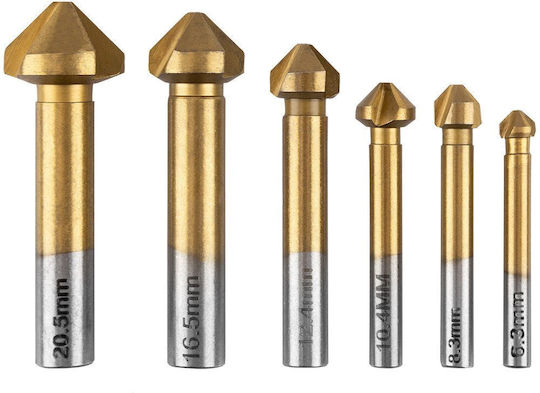 Zinnkegelhülsenbohrer 6,3-20,5 mm Set 6 Stück