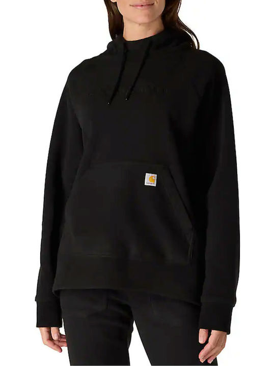 Carhartt Μακρύ Γυναικείο Φούτερ με Κουκούλα Μαύρο