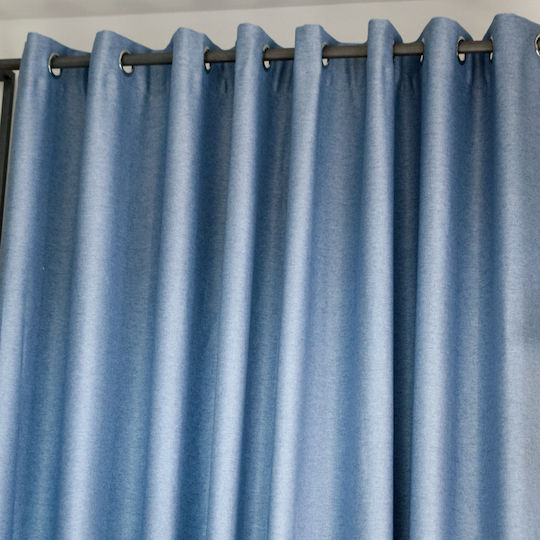 My Home Luxury My Home Luxury Vorhänge mit Grommets Blau 280x270cm