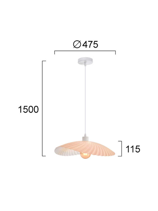 Viokef Dance Висящо Осветително Тяло Розов 47.5x47.5см.