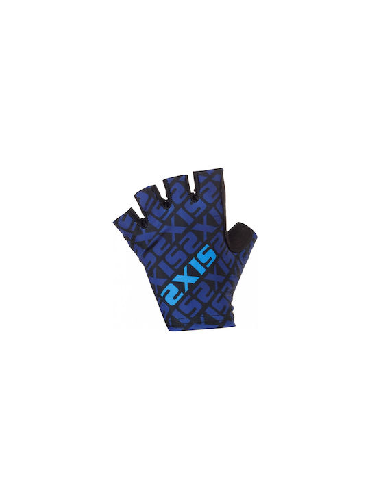 Six2 Half Finger Cycling Gloves Blue