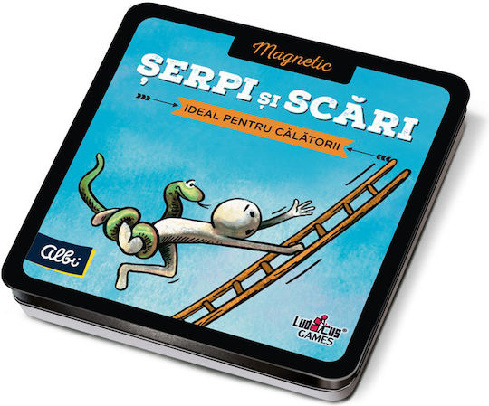 Joc de Societate Snakes and Ladders pentru 2-4 Jucători 3+ Ani Albi