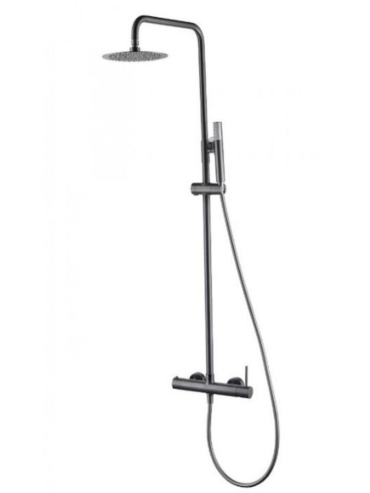 Imex Built-in Mixer & Shower Head Set for Shower Silver