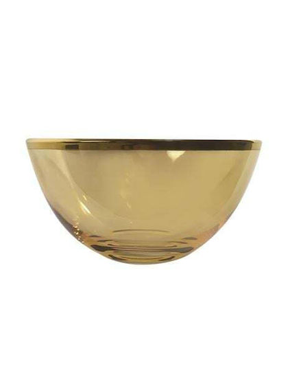 Bowl Handmade Glass Gold Harlequin Amber Griffe 13.5 Cm