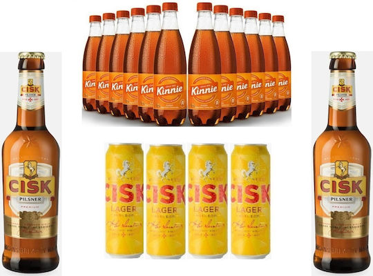 12x Kinnie 500ml 4x Cisk 500ml 2x Cisk Pilsner
