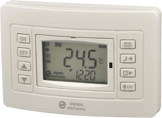 Olympia Electronics Bs-821p/kit Ασύρματος Προγραμματιζόμενος –χρονοθερμοστάτης Θέρμανσης Ψύξης Έξοδο Boiler 2 Μπαταρίες Αα