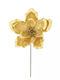 Marhome Weihnachtsdekoration Stoff Blume Länge 20cm.
