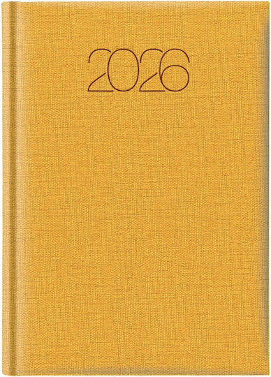 Ημερολογιο 2026 Ημερ 17x24 Cotton Classic Mustard