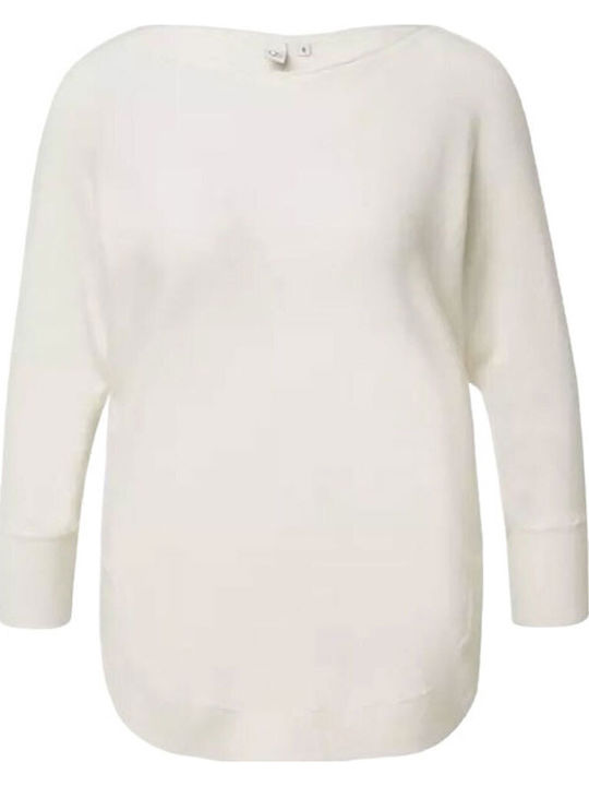 s.Oliver Damen Pullover mit 3/4-Ärmeln White