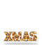 Lucas Decorative Xmas Wooden 25 Leds Warm Light Brown Battery Operated 11x38cm Lucas