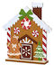 Kaemingk Crăciunescă Decorativă Lemn Scenă Roșie 33.5x30x6cm.
