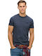 Vintage Bluse Dark Indigo Blue Marl