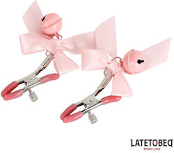 Pink Bow Nipple Clamps Bell