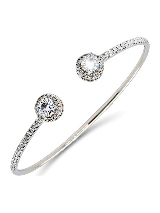 Xrisokosmima Women's Silver Handcuff Bracelet