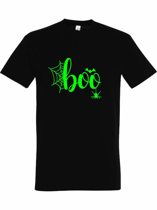 Unisex T-shirt Boo In Your Face Halloween Black