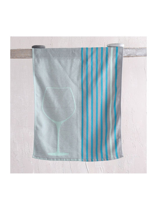 Rythmos Acan Towel from 100% Cotton in Blue Col...