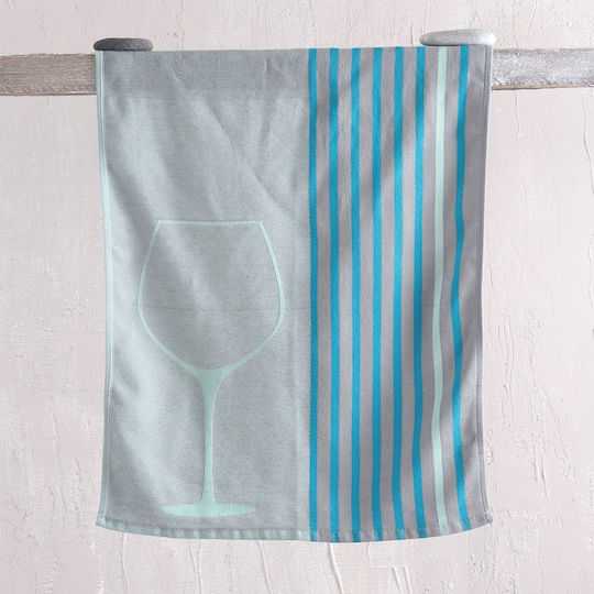 Rythmos Acan Handtuch aus 100% Baumwolle in Blau Farbe 50x70cm