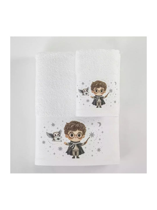 Borea Set of baby towels 2pcs White 30 cmx50cm