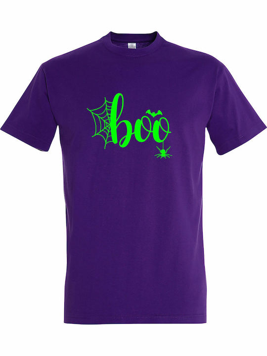 Unisex T-shirt Boo In Your Face Halloween Dark Purple