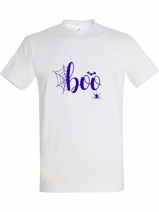 Unisex T-shirt Boo In Your Face Halloween White