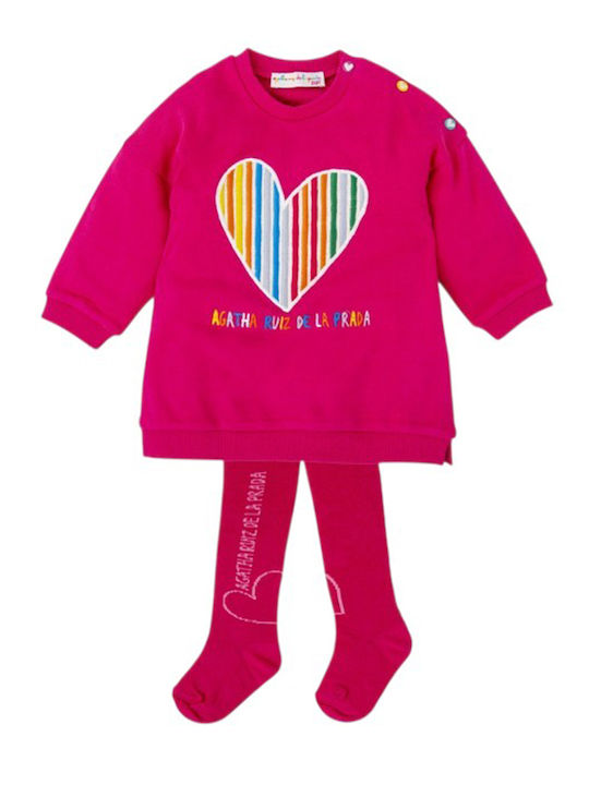 Agatha Ruiz De La Prada Girls Dress Long Sleeve...